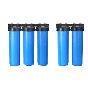 Five blue filter housing.