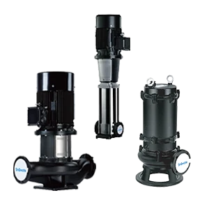 Three vertical CNP pumps.